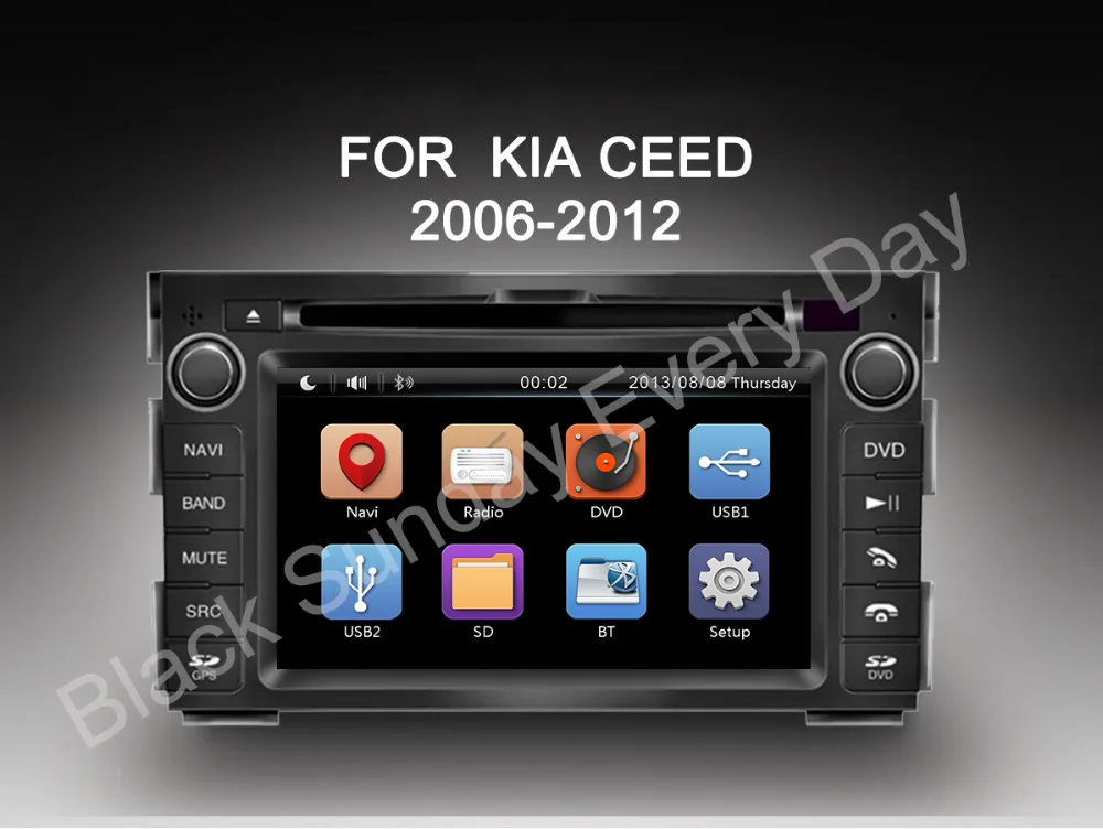 Wholesale!2 Din 7Inch Car head unit dvd player audio Fit KIA CEED 2006