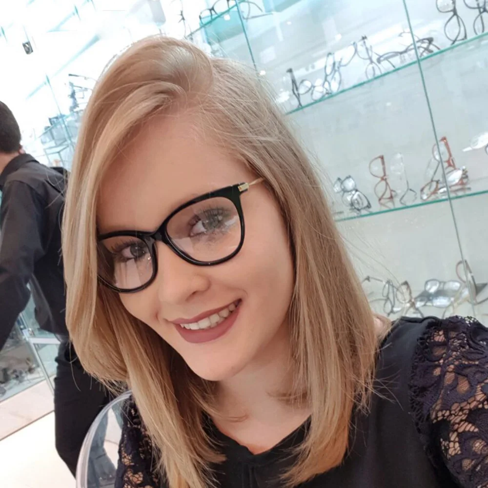 

Vazrobe Glasses with Transparent Glasses Women Black Tortoise Eyeglasses Frames for Woman Prescription Spectacles Female Pink
