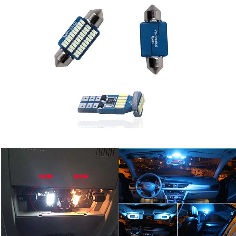 

11pcs Bulb LED Car Light Interior Kit For 2006 2007 2008 2009 2010 2012 Mitsubishi Outlander Map Dome Trunk Glove Box Lamp White