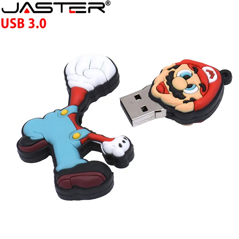 JASTER USB 3,0 совершенно мультяшный супер Мэри usb флеш-накопитель 4 ГБ 8 ГБ 16 ГБ 32 ГБ 64 ГБ 128 ГБ емкость флеш-накопитель U диск