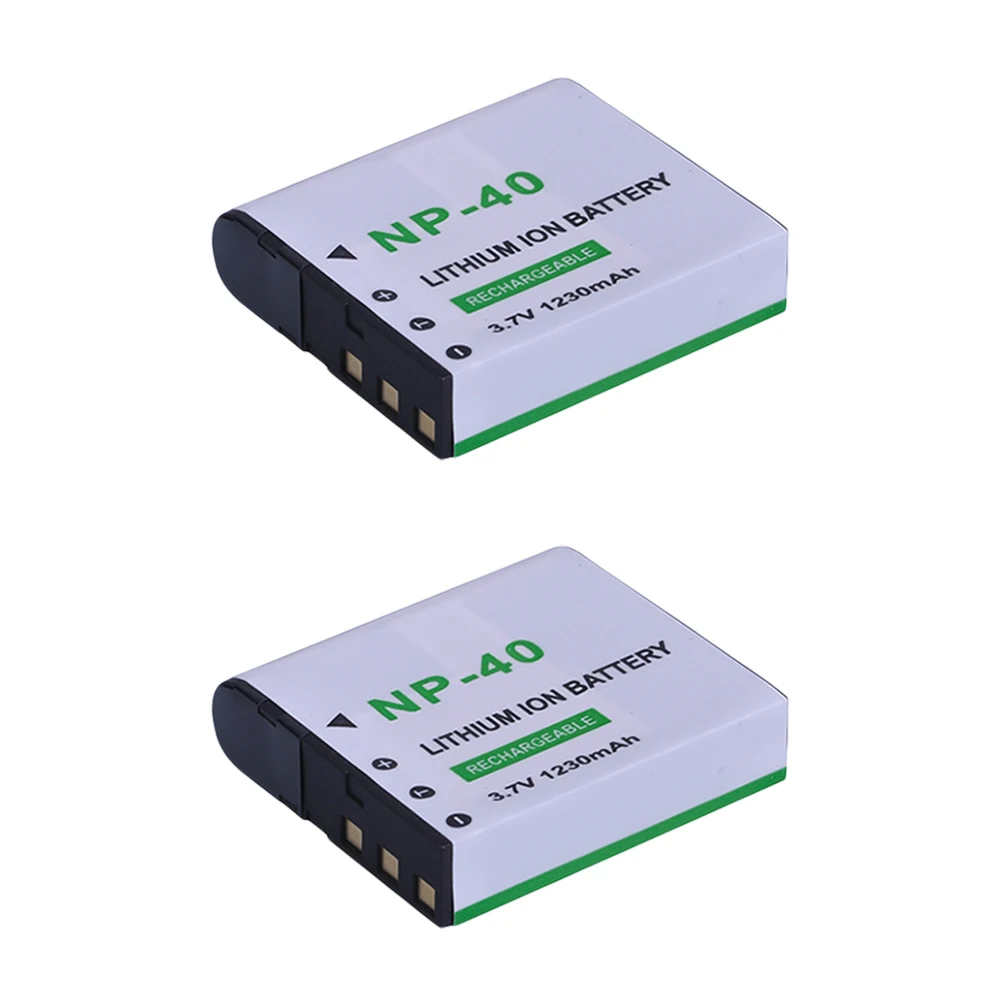 

2Pcs NP-40 NP40 NP 40 Camera Rechargeagle Battery for Casio EX-Z30/Z40/Z50/Z55/Z57/Z750 EX-P505/P600/P700 PM200 NP 40 NP40 CNP40