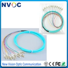 LC 12 ядер OM3-150 Simplex Fanout волоконная косичка, 12 цветов LC/UPC разъем многомодовый 1,5 м комплект волоконно-оптических косичек