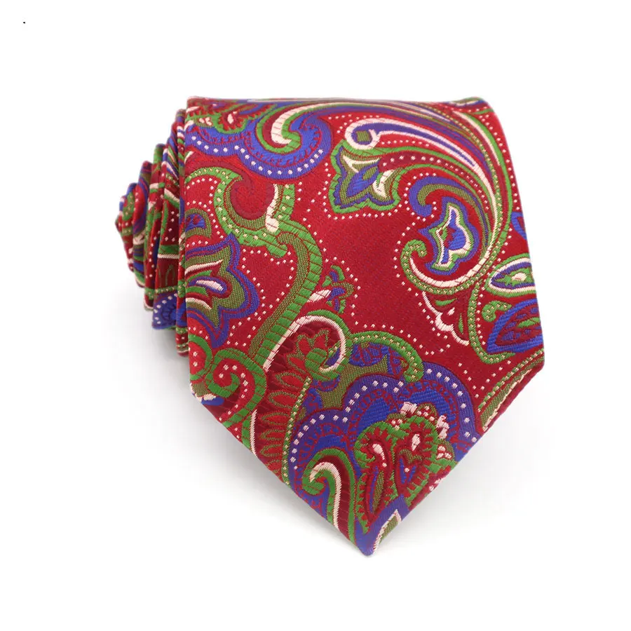 Мужской галстук 8 см, винтажные шелковые галстуки в красный горошек, в полоску, с цветочным рисунком, жаккардовые тканые галстуки на шею для мужчин, галстук для свадебной вечеринки - Цвет: FT-18