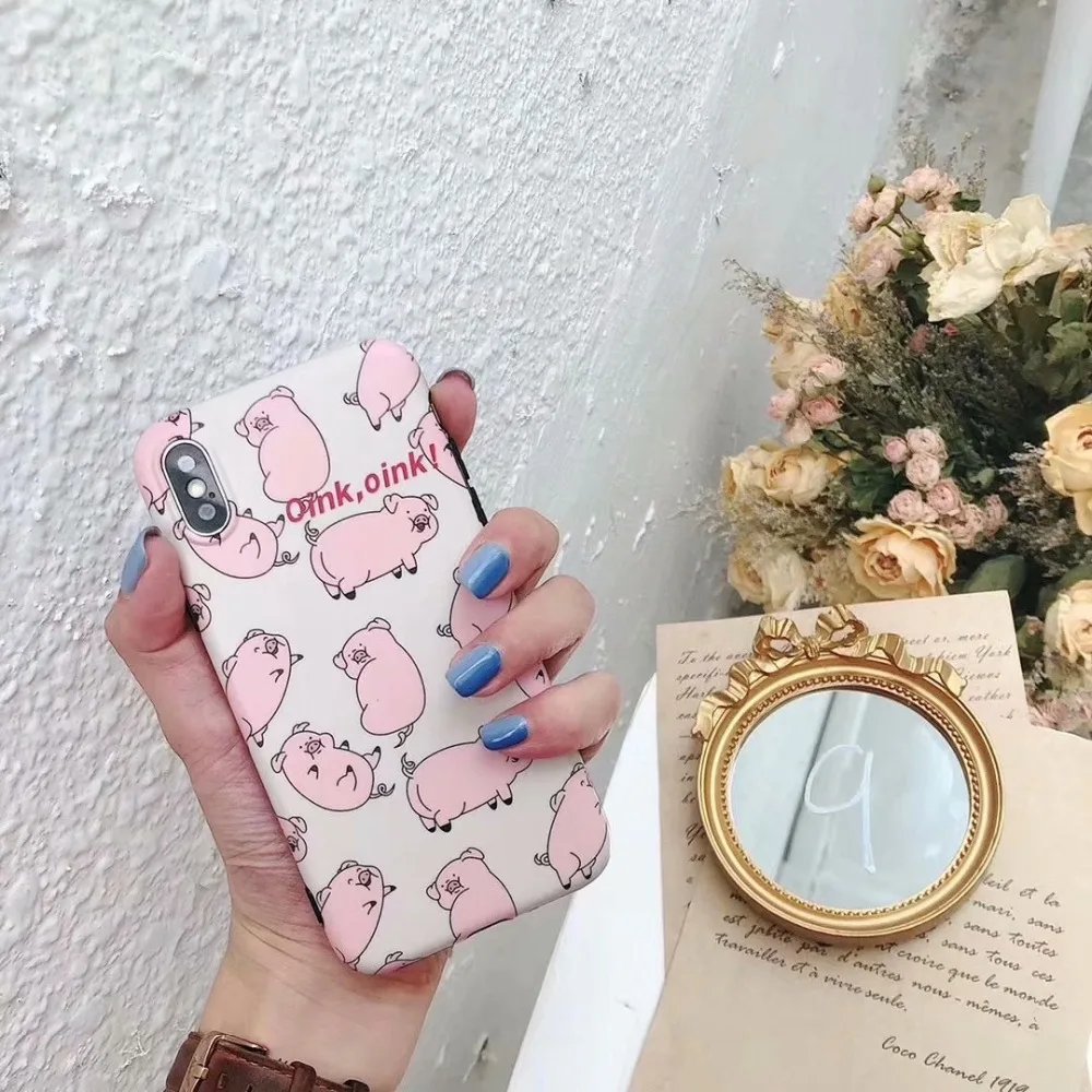 ORYKSZ для iphone 7 plus мультфильм свинья рисунком телефон ТПУ чехол X 6 S 8 плюс