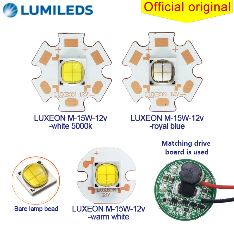 5 шт. Бесплатная доставка Luminus 15 Вт led Чи белый нейтральный белый теплый roya синий излучатель высокой мощность 12 В 20 мм 16 мм coppe рыбалка лампа