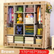 Non-woven Wardrobe Closet Large And Medium-sized Cabinets Simple Folding Reinforcement Receive Stowed Clothes
