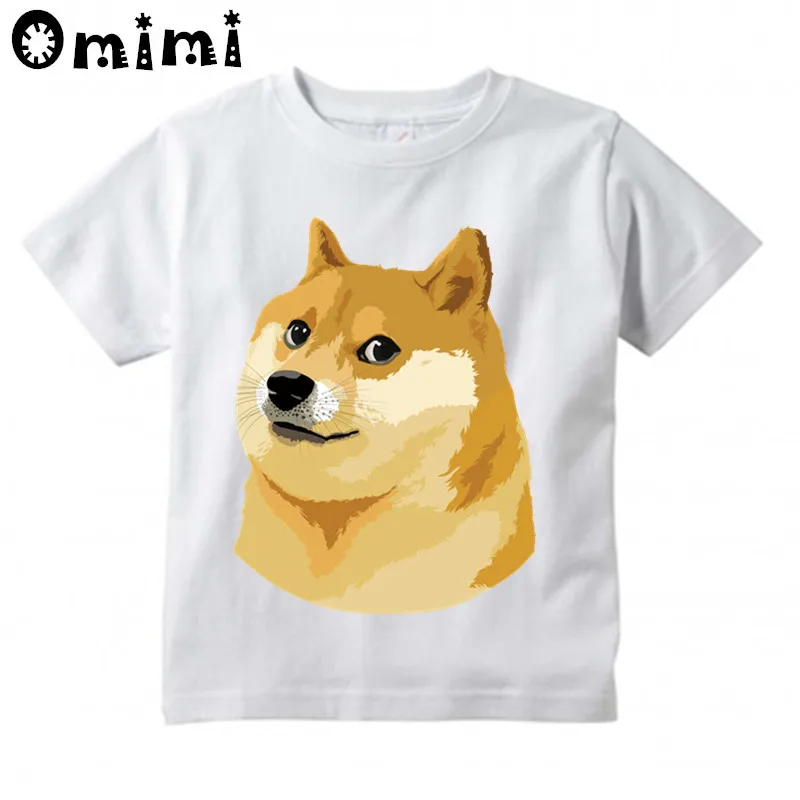 Детская футболка Doge Deus God Dog/shiba Inu великолепные повседневные топы с короткими