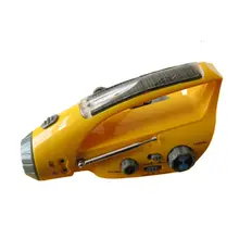 Smart Solar AM / FM Radio, 6-in-1 multi-function light alarm LED flashlight rechargeable rechargeable Generator, solar energy