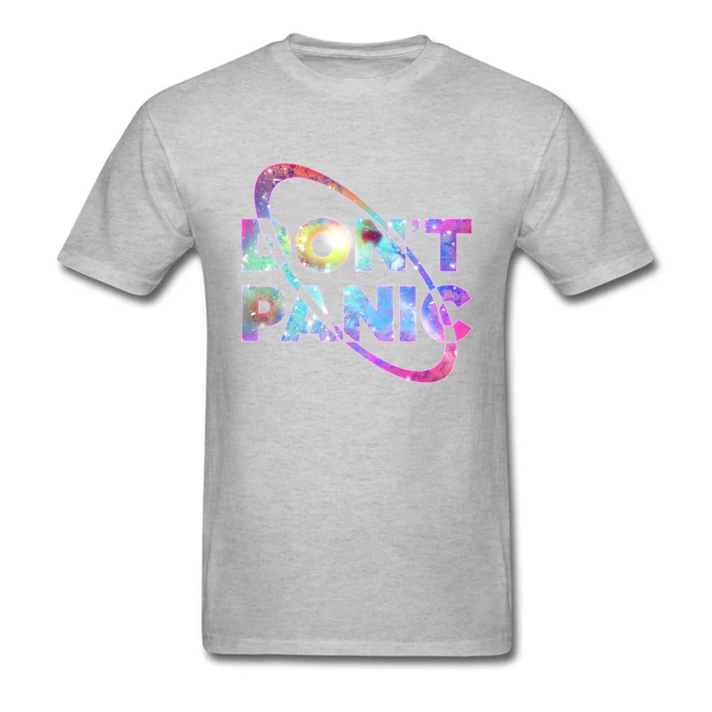 Men 2018 New Simple Style Tees O-Neck Summer/Autumn Pure Cotton Tshirts Fitness Tight Short Sleeve dont panic T Shirt dont panic grey