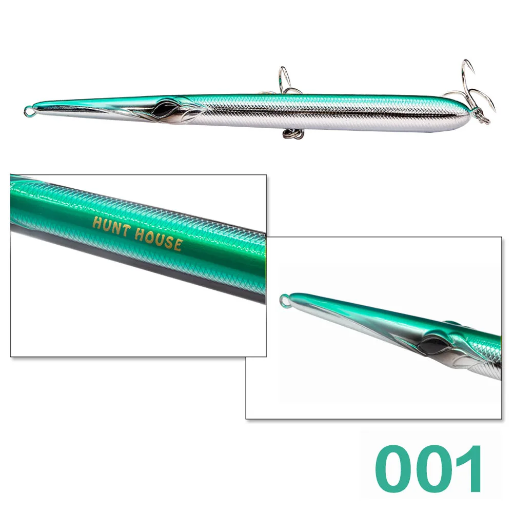 Hunthouse рыболовная приманка иглы stylo длинный Литой карандаш плавающий 205/180/160 мм isca искусственная приманка для ловли карпа - Цвет: 001