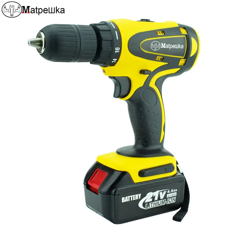 

21v mini electric screwdriver cordless drill electric tool 4.0Ah lithium battery screwdriver 13mm super high horsepower
