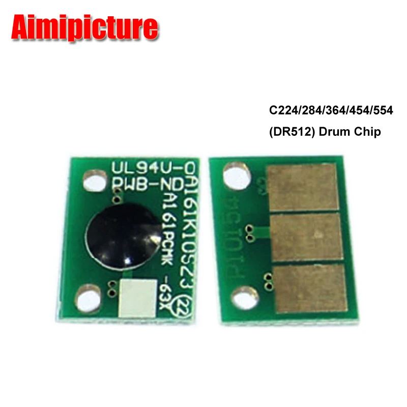 Чип для барабана konica Minolta Bizhub C224 C284 C364 C454 C554 DR512 DR 512 чип 2 компл./лот|Чип картриджа| |
