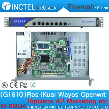 

G1610 CPU 6*Gigabit Flow Control Rack Ears Wireless Firewall Router with 1000M 6*82574l IN-RBG16