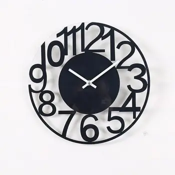 

LanLan Concise Style Sturdy Double Layers Pmma Acrylic Wall Clock 12*12" Less Than 20lb Sound AA Battery Power