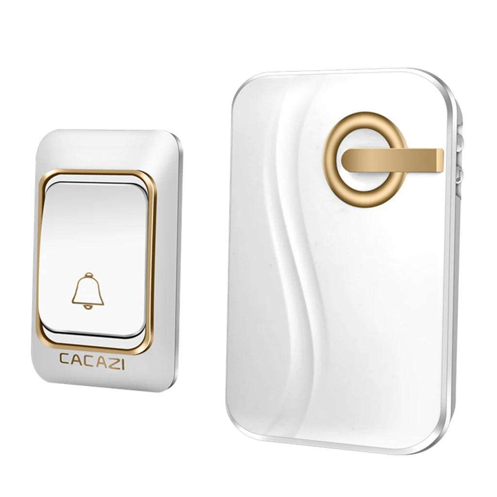 Wireless Battery Operated Doorbell Door Chime with 1 Transmitter+1 Receiver