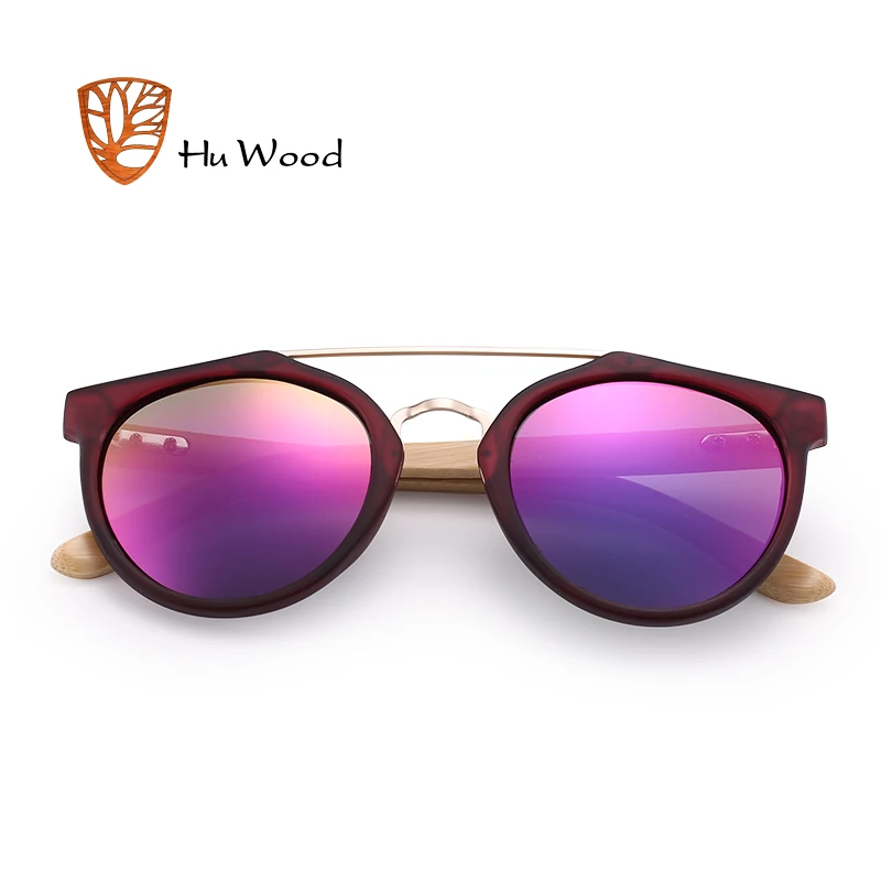 Мужские и женские солнцезащитные очки HU WOOD брендовые в оправе из натурального