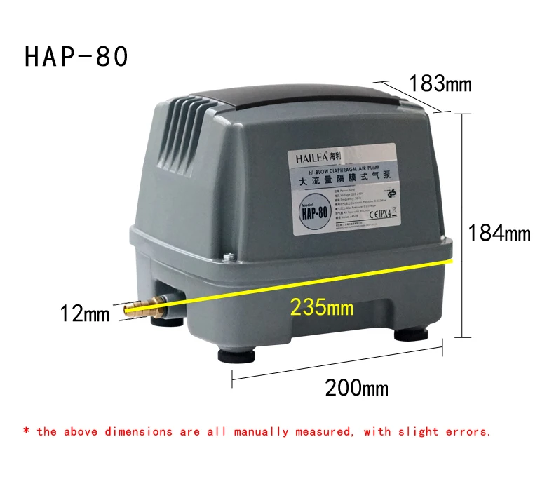 

HAP-80 Autospheric Mute Oxygen Pump Fish Tank Oxygen Increasing Pump Aquarium Oxygen Pump