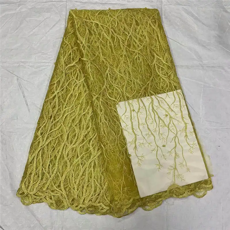 

MW!african lace fabric 2019 high quality lace french mesh fabric beaded stones nigerian swiss lace fabrics for dress ! J41619