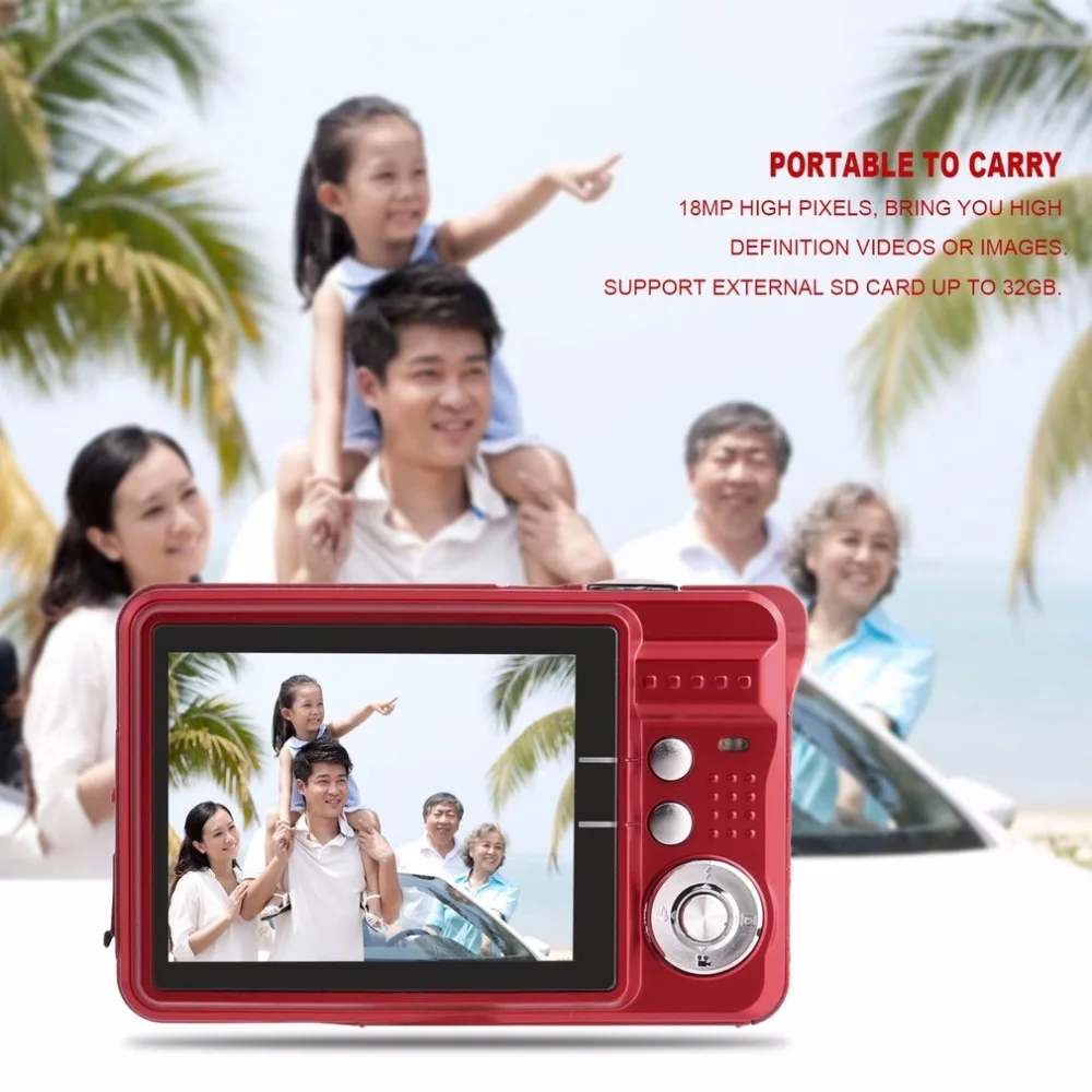 2," TFT lcd HD 720P 18MP цифровая камера видеокамера CMOS сенсор 8X зум анти-встряхивание анти-красные глаза цифровая камера