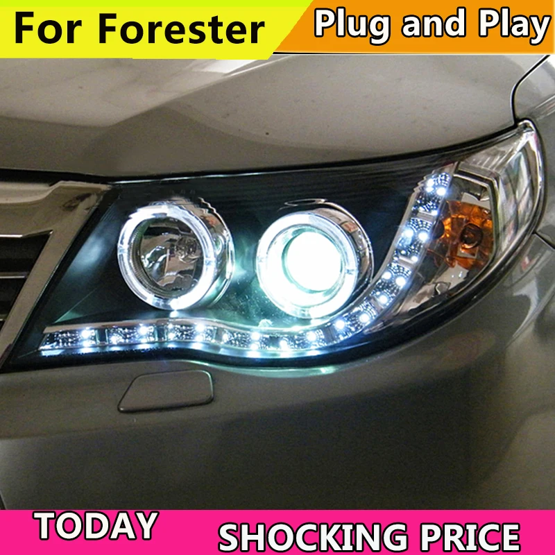 

Car styling auto Part Style LED Head Lamp for Subaru Forester 2008-2012 led headlights drl hid Bi-Xenon Lens low beam