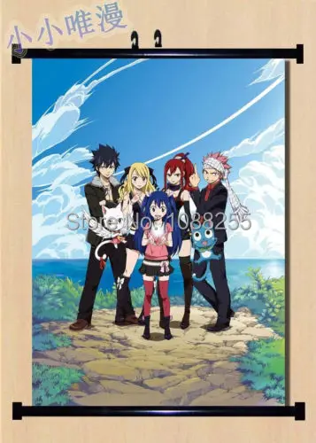 

Home Decor Anime Poster Wall Scroll FAIRY TAIL Natsu Dragneel Erza Scarlet