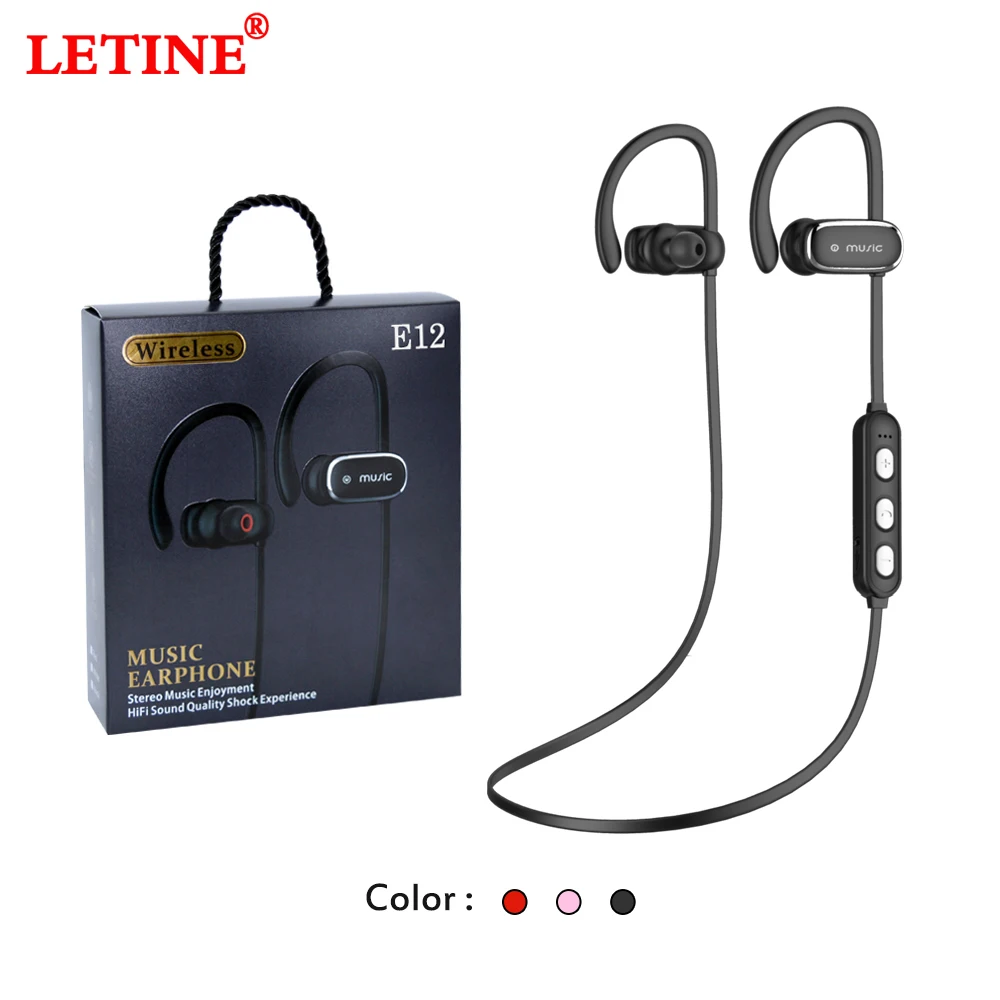 LETINE E12 спортивные bluetooth наушники 4 2 беговые беспроводные длительное время