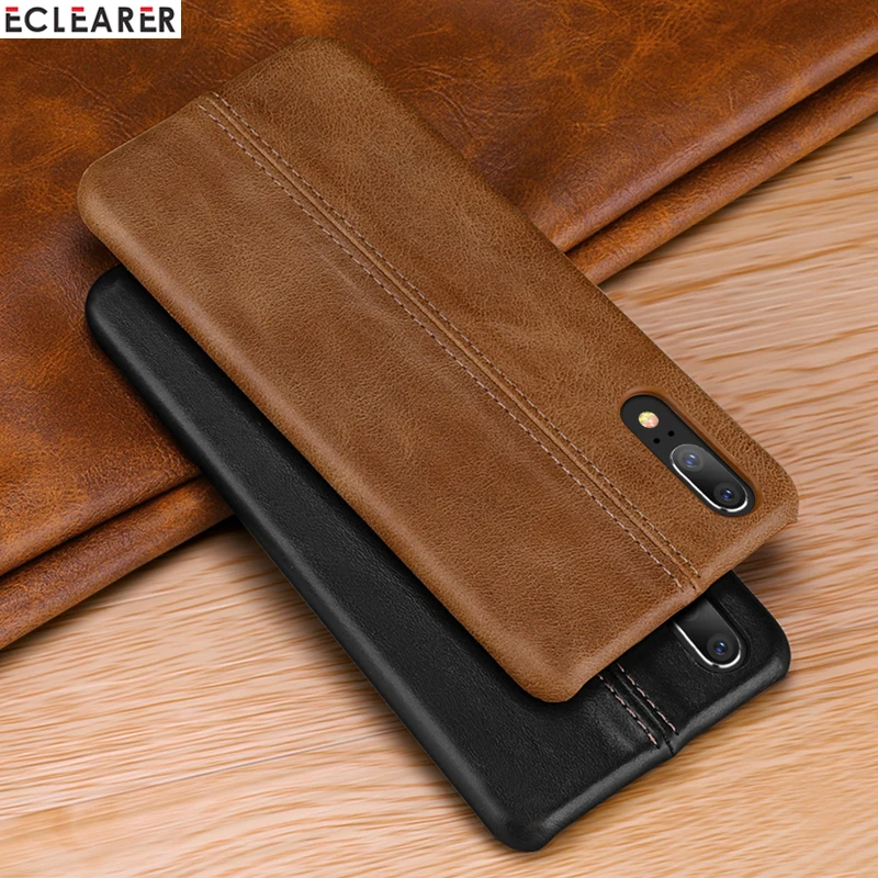 

Huawei P20 Pro Case Genuine Leather Case For Huawei P20 Case P20 Pro Back Cover Luxury Stitching Original Leather Phone Cases