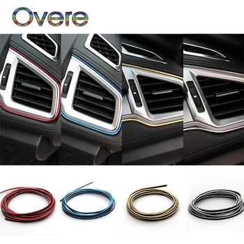 

Overe 5m Car Interior Decorative Thread Stickers Trim Strip For Mercedes W205 W203 Volvo XC90 S60 XC60 V40 Alfa Romeo 159 156