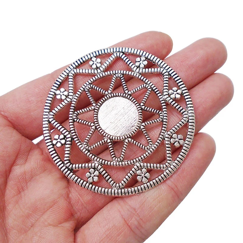 10 x Bohemia Large Round Flower Necklace Earring Charms Pendants Unisex Jewelry Accessories 53x53mm | Украшения и аксессуары