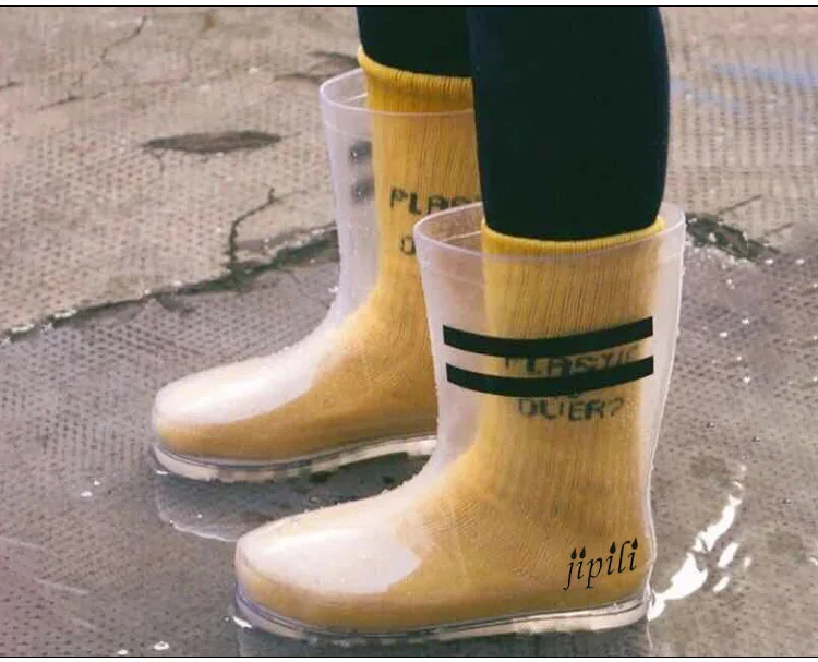 

New transparent rain boots PVC rainboots baby water shoes