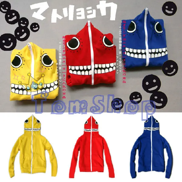 Koop Anime Vocaloid Miku Matryoshka Len Rin Gumi Cosplay Kostuum Jasje Unisex Hooded Rits Jas Sweatshirt Gratis Verzending