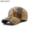 Gorra de caza de camuflaje para hombre y mujer, gorra de béisbol ejército con patrón de Pitón, táctica, ajustable, Snapback ► Foto 2/6