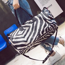 Брендовая женская сумка для багажа, большая вместительность, мужские дорожные сумки, модная полосатая Дорожная сумка на выходные, сумка-тоут, новая дорожная сумка через плечо