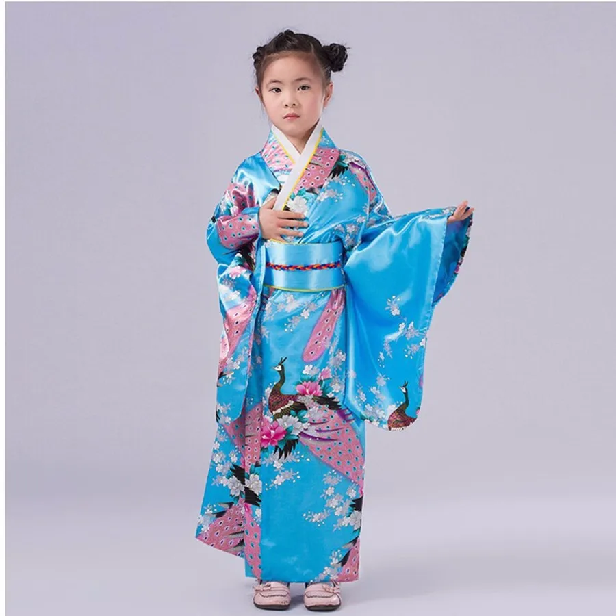 Fashionable Japanese Girl Kimono Dress Children Yukata Fashionable Japanese Girl Kimono Dress Children Yukata