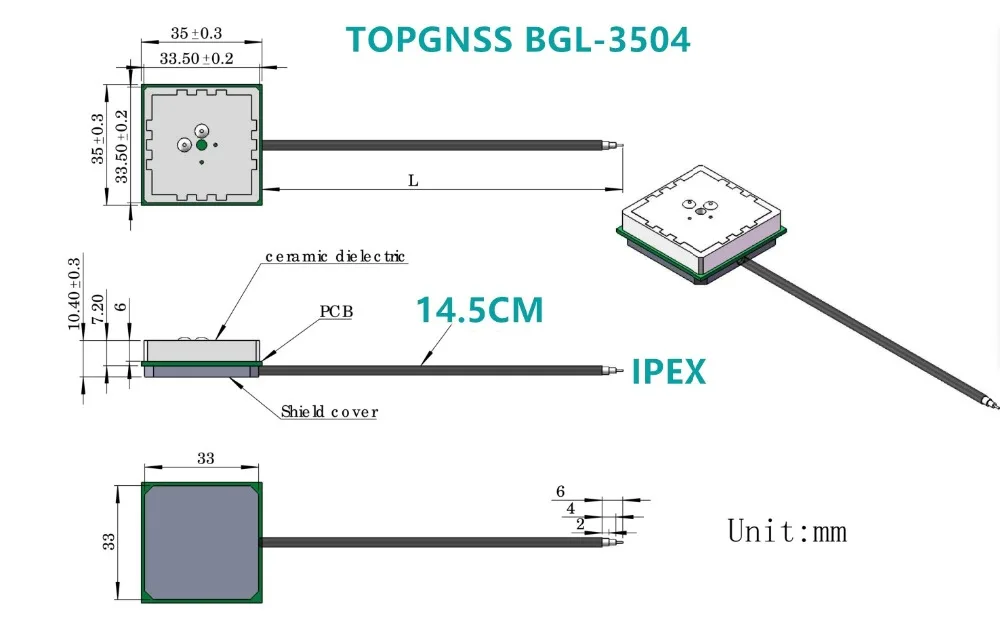 RTK Антенна gps для alta calidad 38DB для alta ganancia антенна GNSS для alta precisión, gps ГЛОНАСС, система BEI