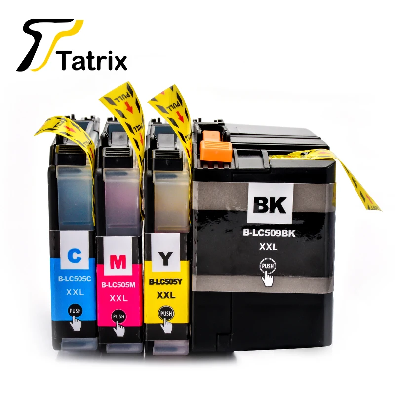 Tatrix 4PK для Brother LC509 LC505 чернильный картридж для принтера Brother DCP-J100 DCP-J105 MFC-J200 принтер