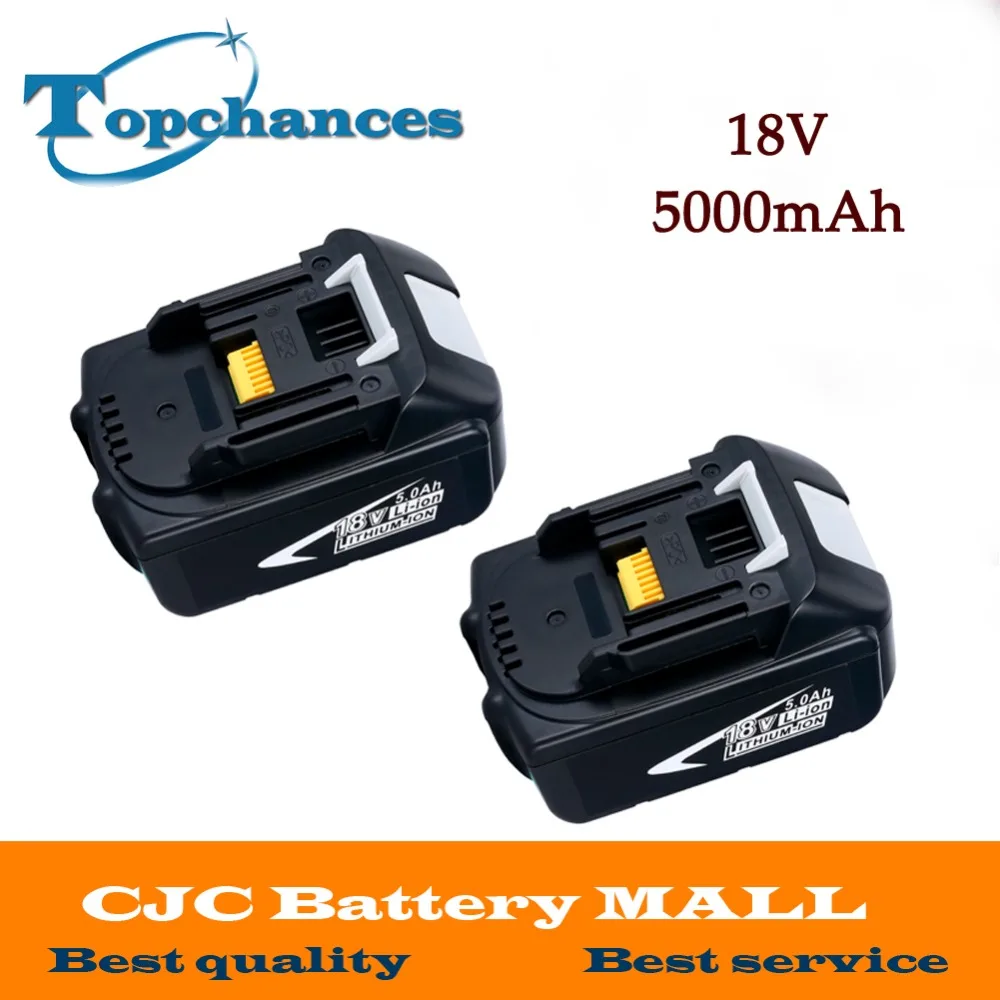 2PCS High Capacity 5000mAh 18V font b Li ion b font Replacement font b Battery b