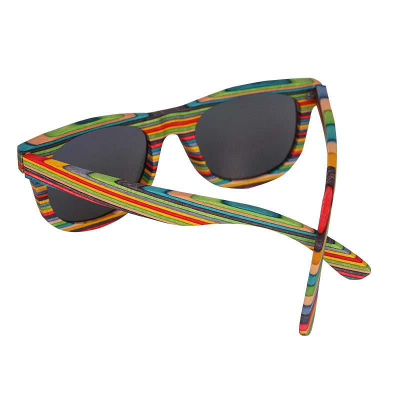 Солнцезащитные очки ручной работы с цветной деревянной оправой, поляризационные очки для вождения, солнцезащитные очки для женщин и мужчин, Деревянный чехол, пляжные очки с защитой от ультрафиолета