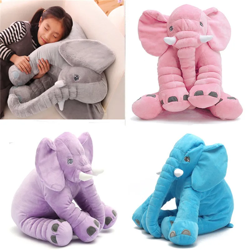 Brinquedos do Bebê Elefante de Pelúcia Almofada do Assento Cama de Pelúcia 40 33 Centímetros Boneca Calma Macia Travesseiro Sono Sono Cama Lombar Crianças Portátil Quarto da 10 baby sleep pillows