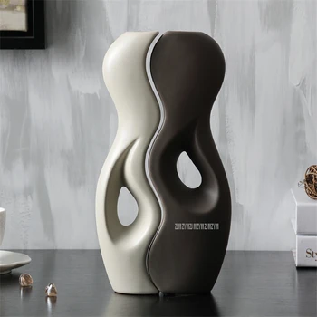 

Modern Abstract Art Minimalist Creative Ceramic Dried Flowers Vase Home Crafts Room Wedding Decorations Figurines
