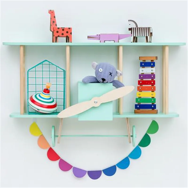 

Creative Wooden Airplane Shelf Medium Airplane Nursery Baby and Child Room Wall Decoration Birth Idea Gift 100% Handmade