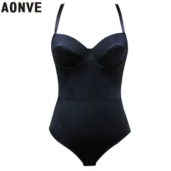 

AONVE Corset Shaper Bodysuit Women Shapewear Waist Trainer Slimming Belt Slimming Underwear Modeling Strap Waist Trimmer Black