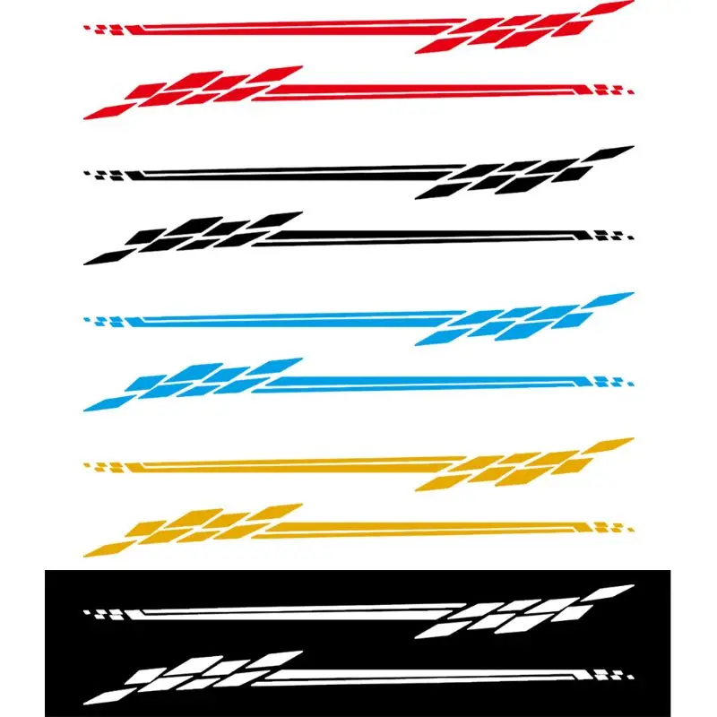 

2pcs Car Racing Black 122inch Long Stripe Graphics Side Body Vinyl DIY Car stickers and Decals Car Styling Accessories Automobil