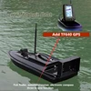 New Fiberglass fishing RC bait boat HYZ-80 2.4G 500M Intelligent auto Wireless RC Feeder hook feeding ship Add GPS/Fish Detector 1