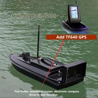 New Fiberglass fishing RC bait boat HYZ-80 2.4G 500M Intelligent auto Wireless RC Feeder hook feeding ship Add GPS/Fish Detector 1