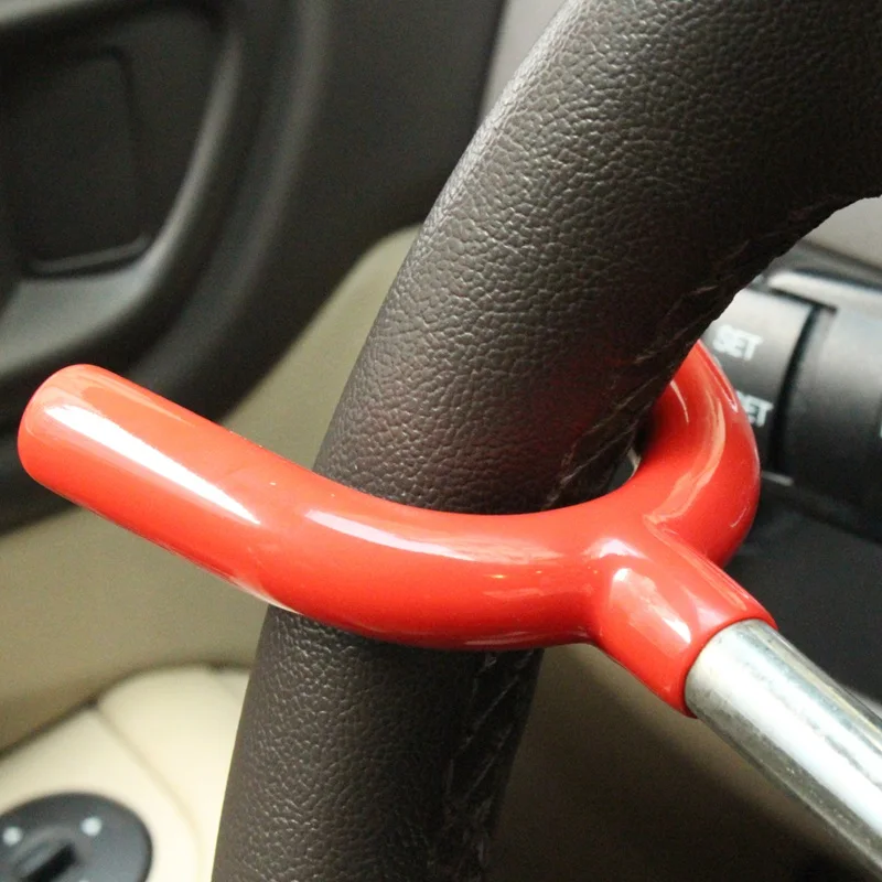 Новая нержавеющая сталь руль замок клуб автомобиль Anti Theft грузовик внедорожник Авто Ван Универсальный красный Anti Theft безопасности система