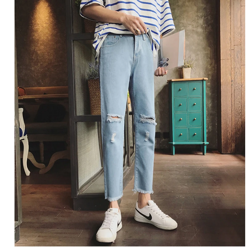 mens jeans frayed ankles