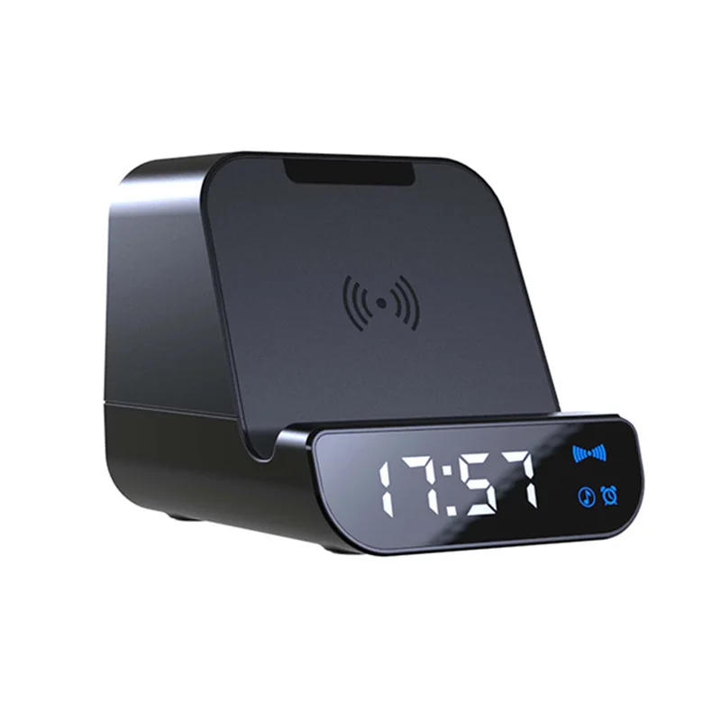

New Multifunctional Power Bank Bluetooth Loudspeaker Alarm Clock Wireless Charger