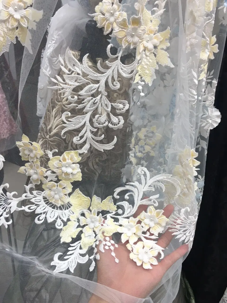 tulle with beads