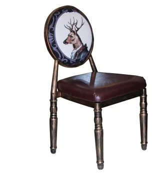 Ешьте стул. Европейский тип восстановление древних способов, кованого железа кресло для отдыха. Мужкая цельнокроенная стул для маникюра - Цвет: Черный